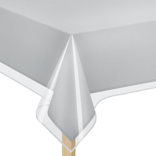 Clear plastic table - clear, cover