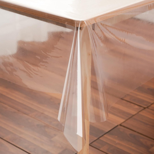 Clear plastic tablecloth - clear, 70x70