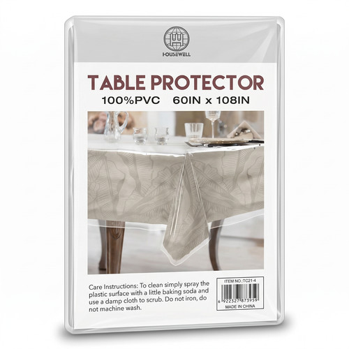 Clear plastic table protector - clear,