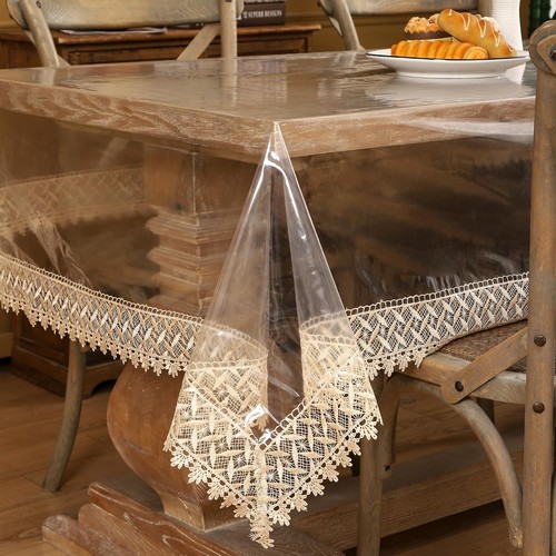 Clear vinyl tablecloth - clear,