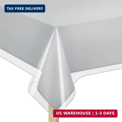 Clear plastic table cover - table,