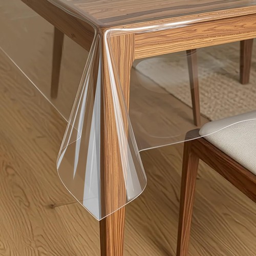 Clear plastic table - table, cover