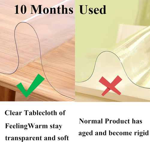 Clear table protector - protector, oval