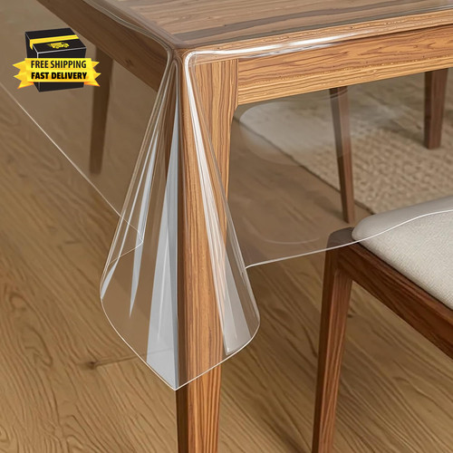 Clear plastic table cover - table,