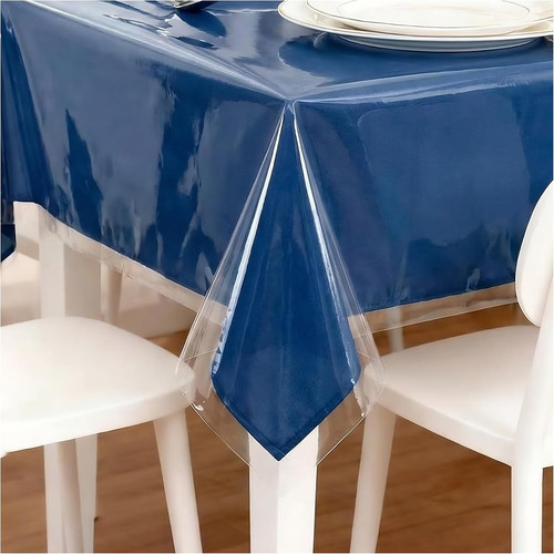 Clear plastic table cover - table,