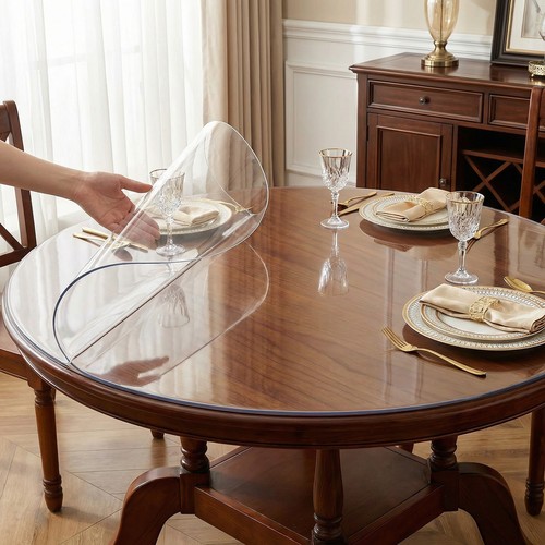 Dia round clear - dia., table